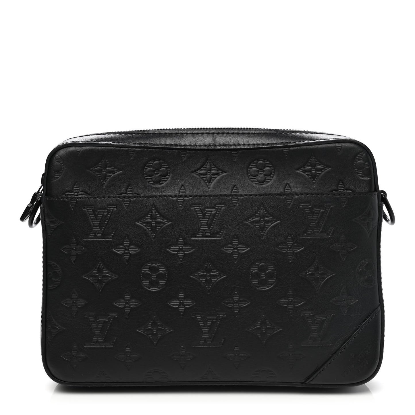 Calfskin Monogram Shadow Duo Messenger Black