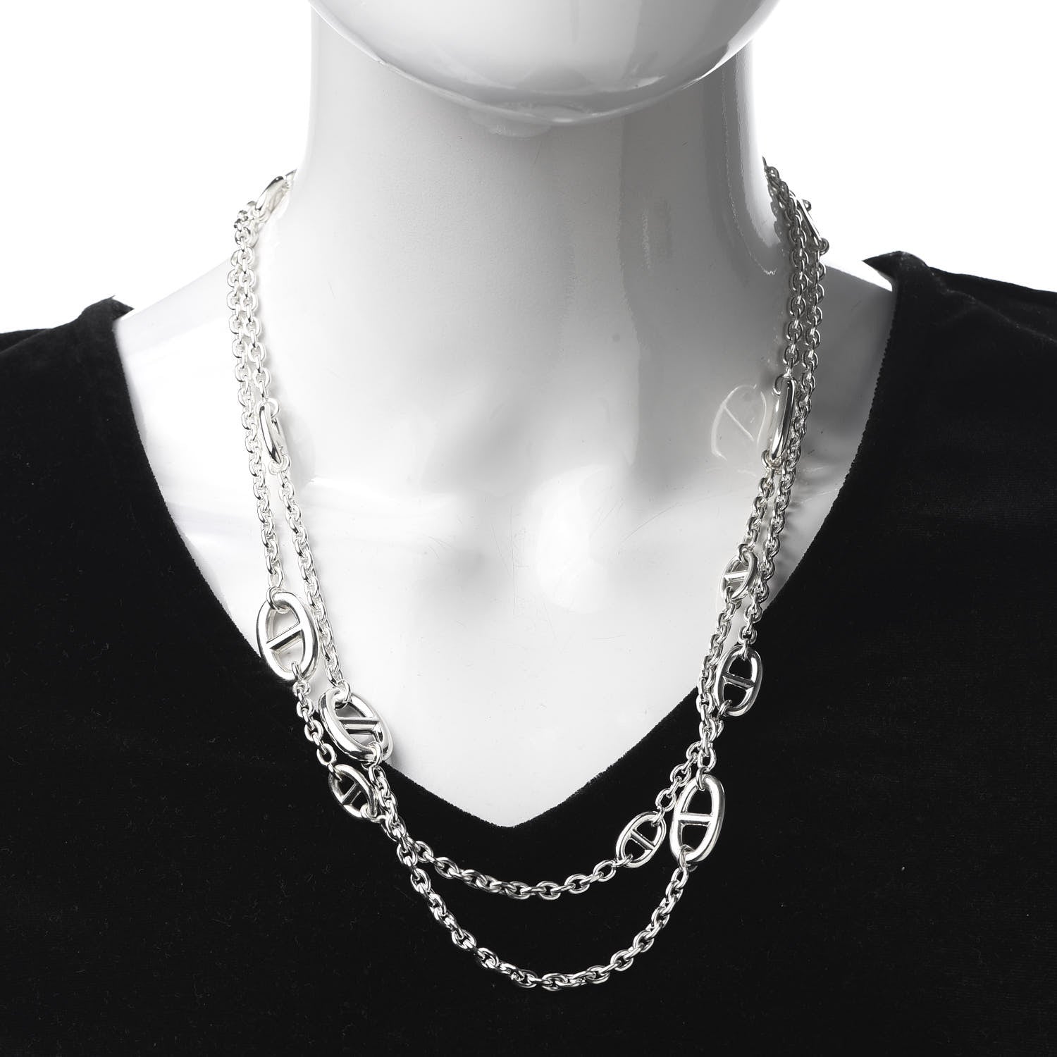 Hermes Sterling Silver Farandole Necklace 120 2 of 5