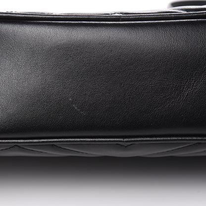 Gucci Calfskin Matelasse Small GG Marmont Chain Shoulder Bag Black 10 of 10