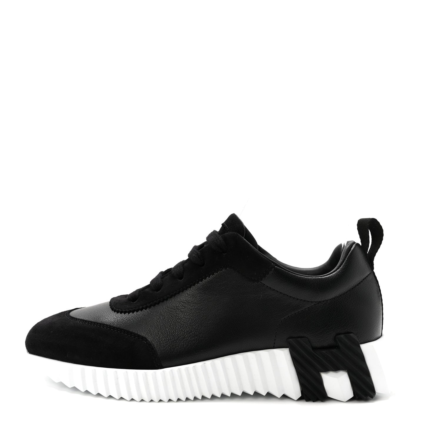Goatskin Suede Goatskin Bouncing Sneakers 36 Black