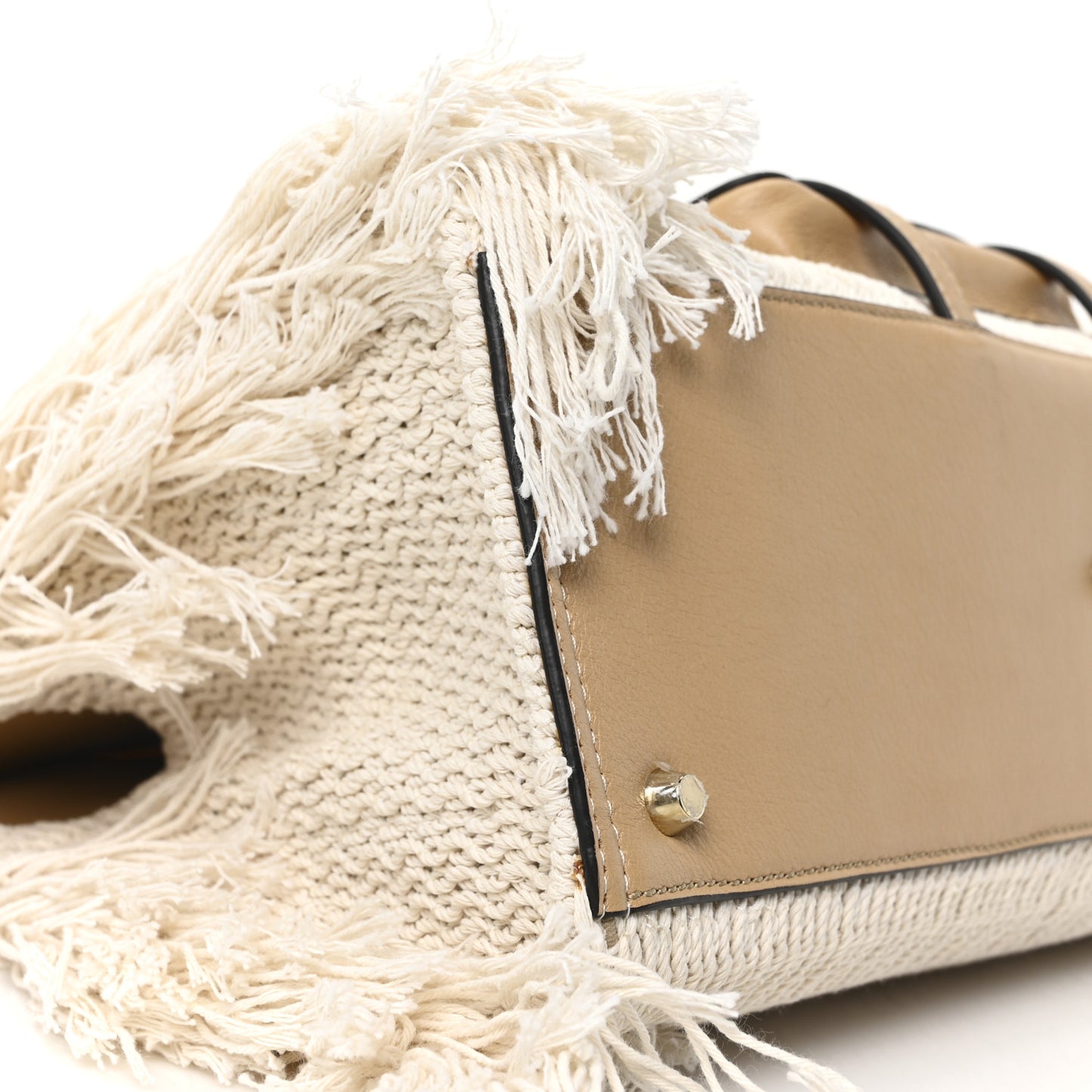 Cotton Calfskin Medium Edith Day Bag Soft Tan