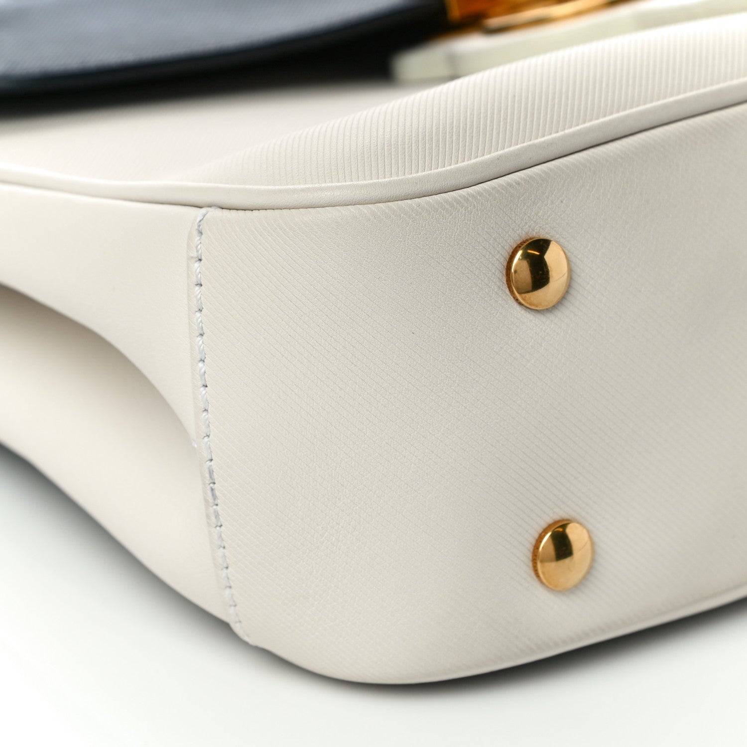 Burberry Trench Calfskin Medium DK88 Top Handle Bag Ivory Black 9 of 14