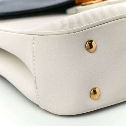 Burberry Trench Calfskin Medium DK88 Top Handle Bag Ivory Black 9 of 14