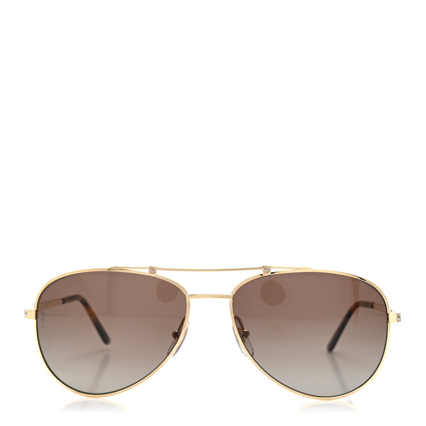Santos CT0083S Aviator Sunglasses Gold Tortoise