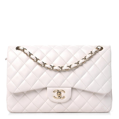 Chanel Caviar Quilted Jumbo Double Flap White 1 of 12