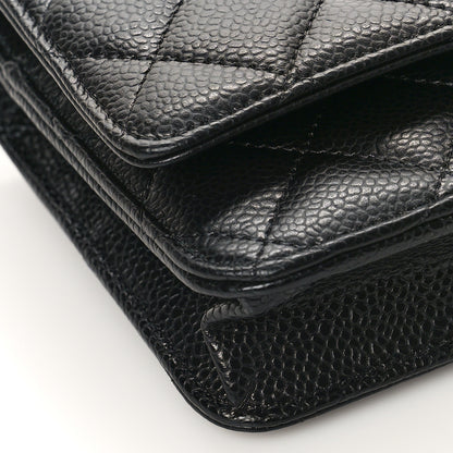 Chanel Caviar Quilted Wallet on Chain WOC Black 8 of 9