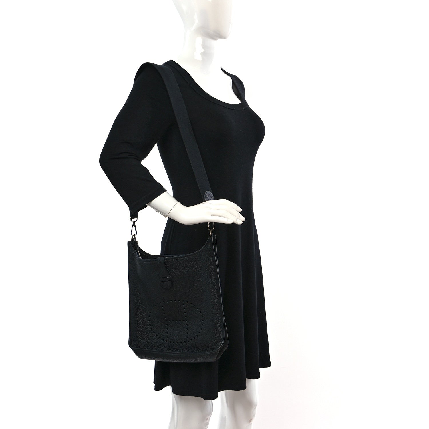 Hermes Taurillon Clemence Evelyne PM Black 2 of 9