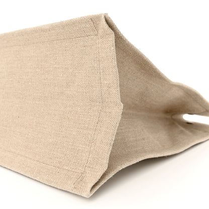 Saint Laurent Linen Calfskin Rive Gauche Tote Optic White 10 of 14