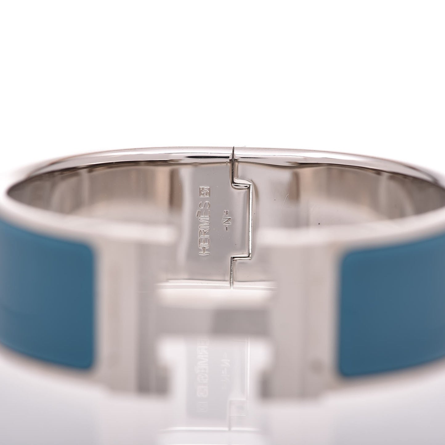 Enamel Wide Clic Clac H Bracelet PM Petrole