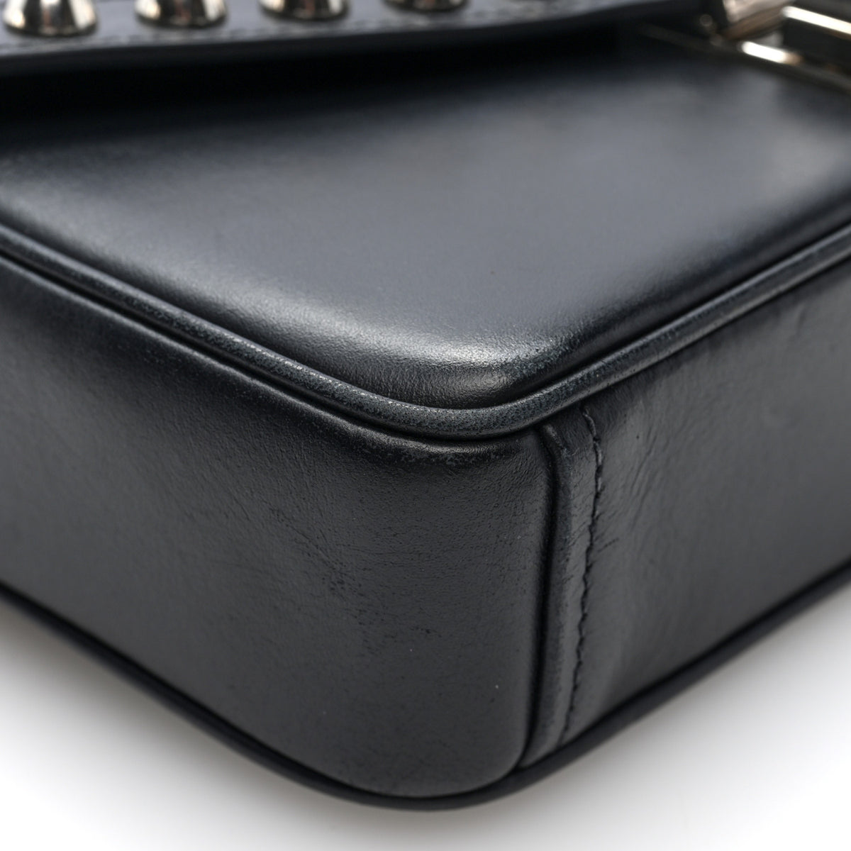 Prada Saffiano Pattina Crossbody Bag Black 7 of 8