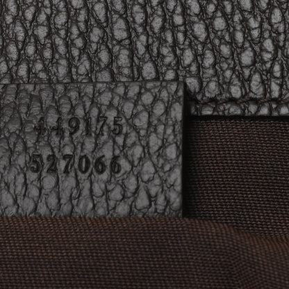 Gucci Monogram Dollar Calfskin O Drawstring Backpack Beige Ebony Testa di Moro Dark Chocolate 7 of 12