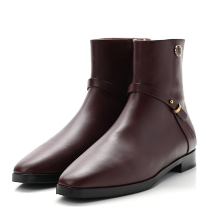 Gucci Calfskin Womens GG Ankle Boots 38 Vintage Bordeaux 3 of 10