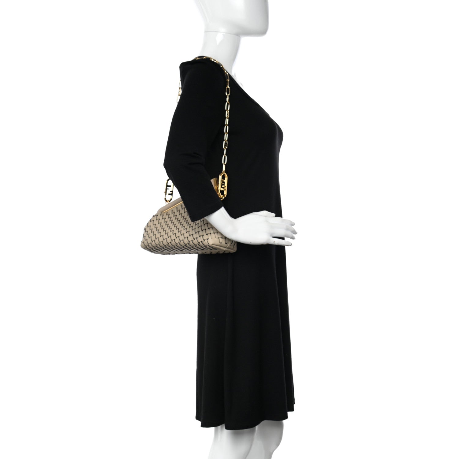 Fendi Vitello Grace Intreccio Small Fendi First Nuvola 2 of 9