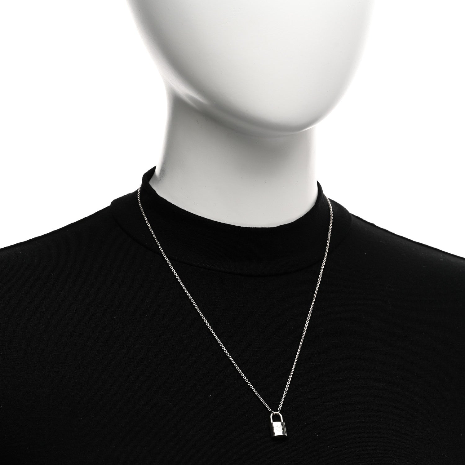 Louis Vuitton Sterling Silver Lockit Necklace 2 of 6