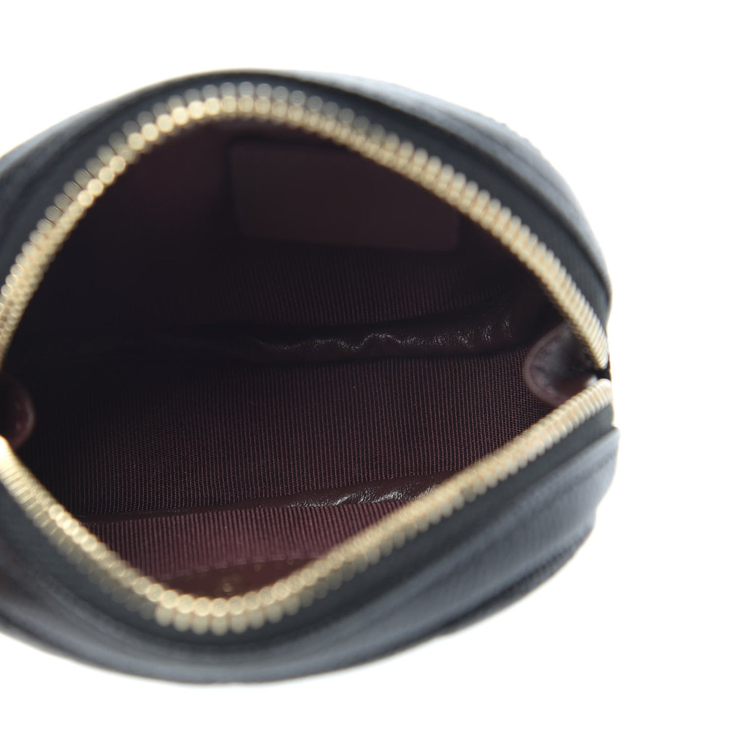 Caviar Quilted Zip Around Classic Coin Purse Black