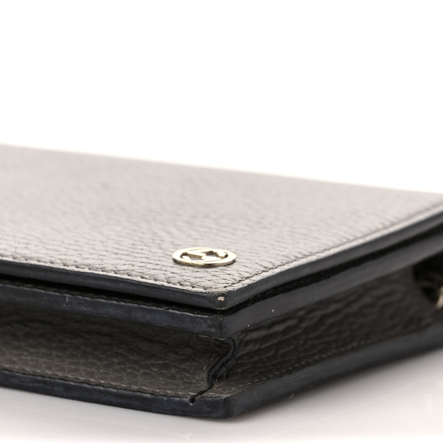 Dollar Calfskin Medium Betty Chain Wallet Loess