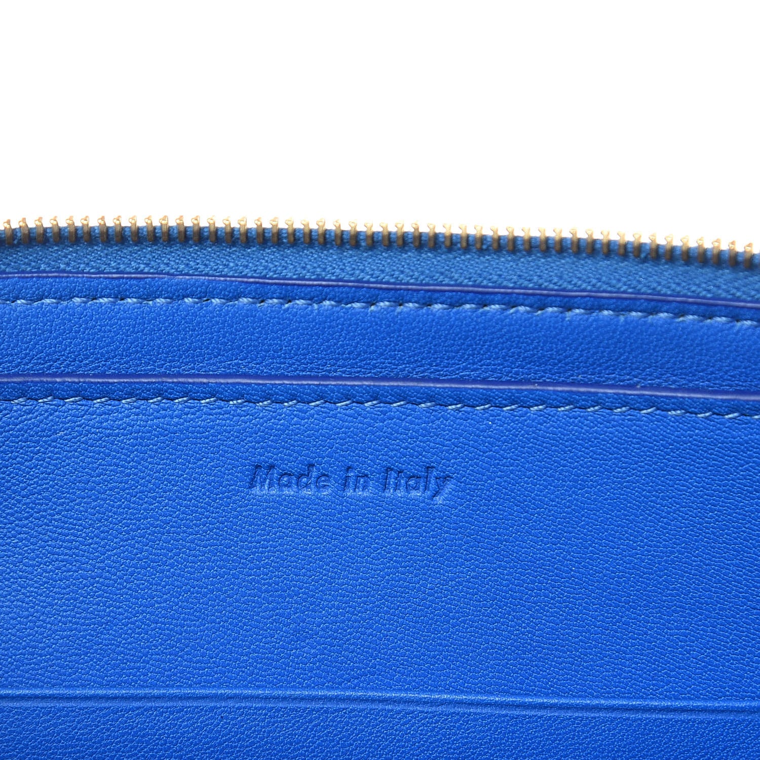 Celine Lambskin Bi-Color Solo Clutch Pouch Bright Blue Peacock 6 of 10
