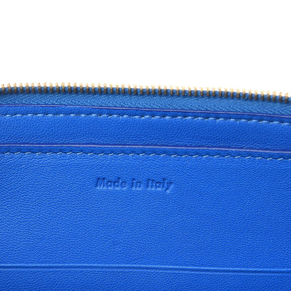 Celine Lambskin Bi-Color Solo Clutch Pouch Bright Blue Peacock 6 of 10