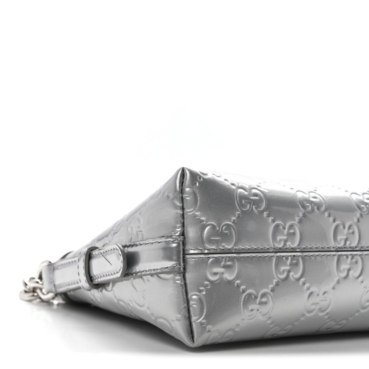 Gucci Shine Guccissima Emblem Small Shoulder Bag Silver 9 of 11