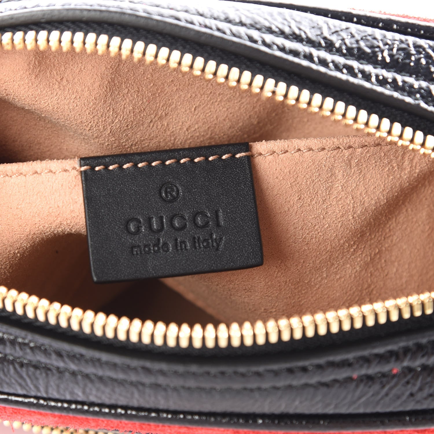 Gucci Suede Small Ophidia Belt Bag 75 30 Hibiscus Red 7 of 8
