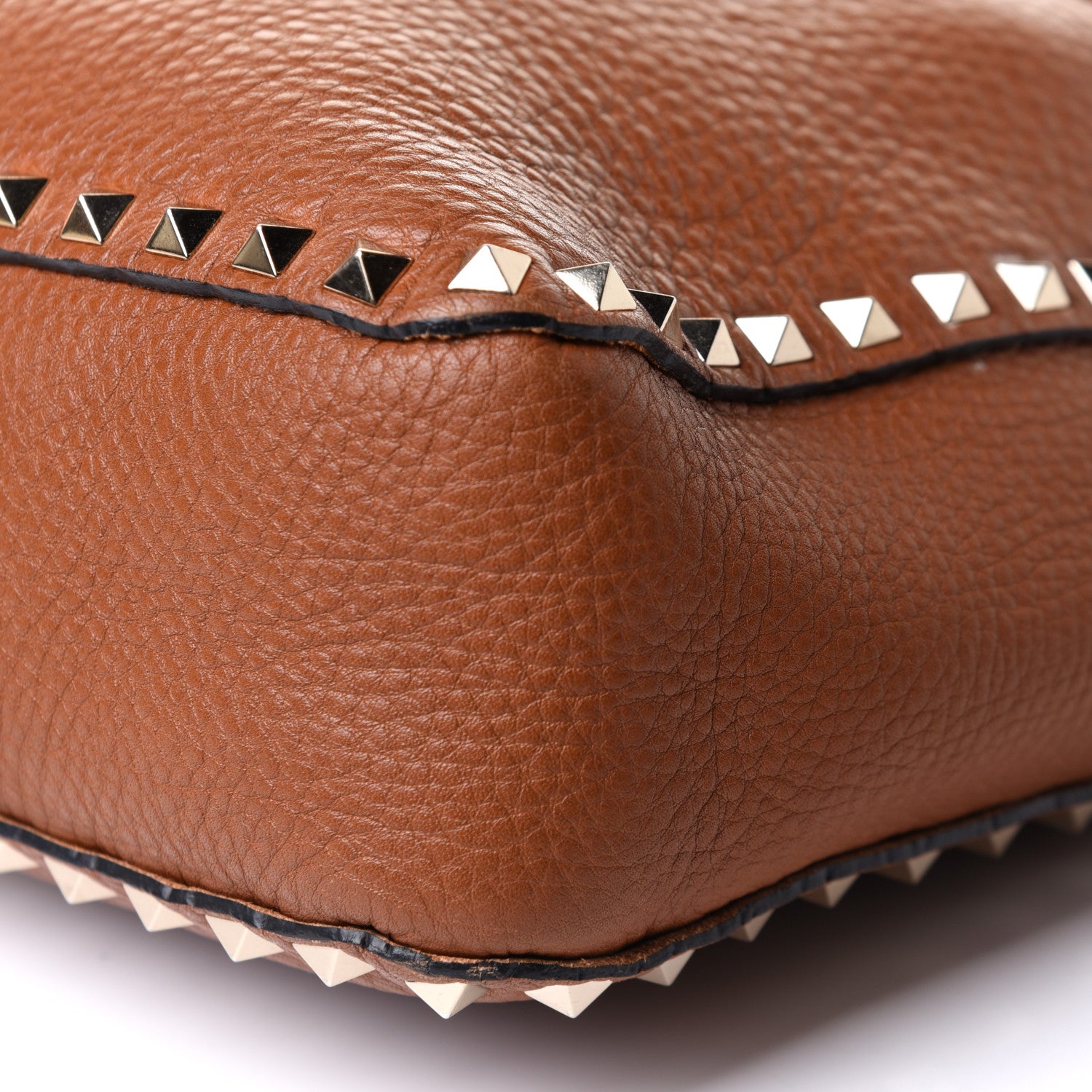Valentino Garavani Pebbled Calfskin Small Rockstud Flip-Lock Messenger Bag Light Cuir 8 of 10