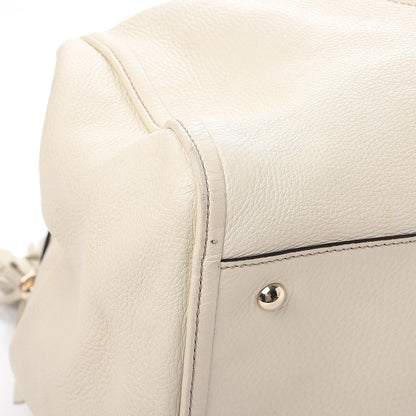 Gucci Pebbled Calfskin Large Soho Shoulder Bag Off White 11 of 15