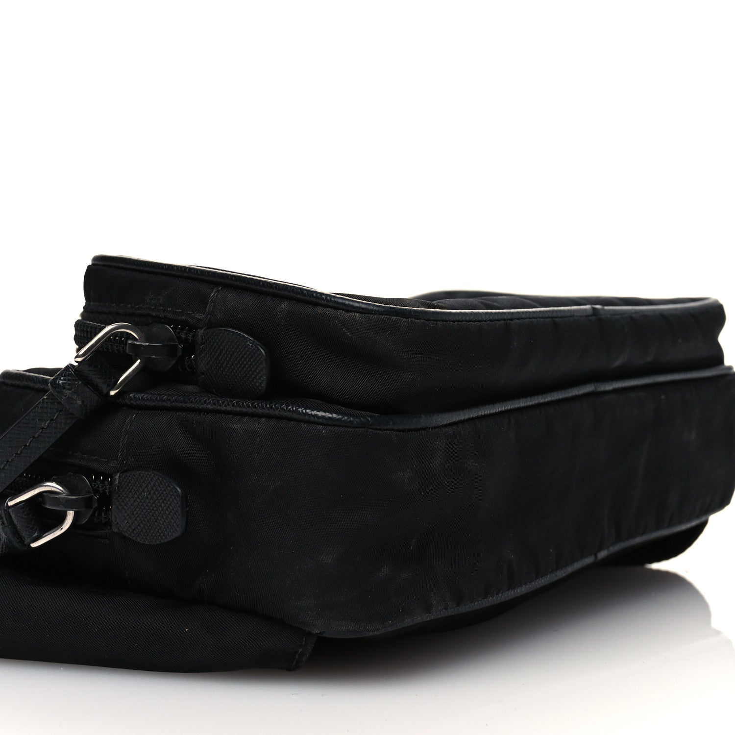 Prada Tessuto Nylon Saffiano Belt Bag Black 9 of 12