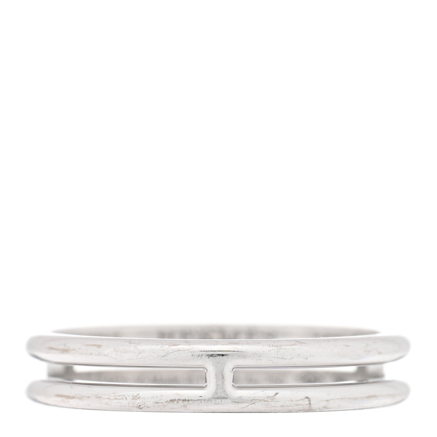 18K White Gold Ariane Wedding Band Ring 55 7.25