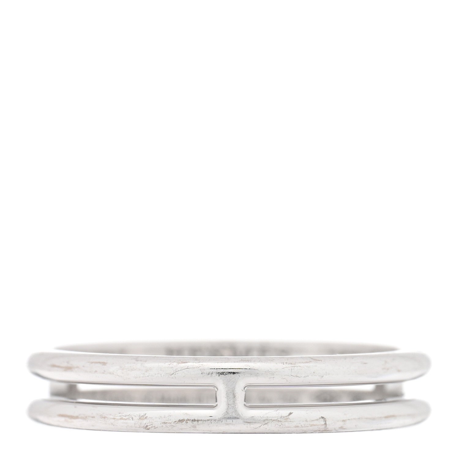 Hermes 18K White Gold Ariane Wedding Band Ring 55 7.25 1 of 5