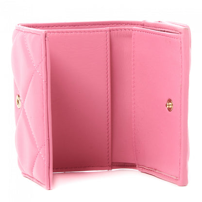 Chanel Goatskin Quilted Small Chanel 19 Flap Wallet Pink 6 of 8