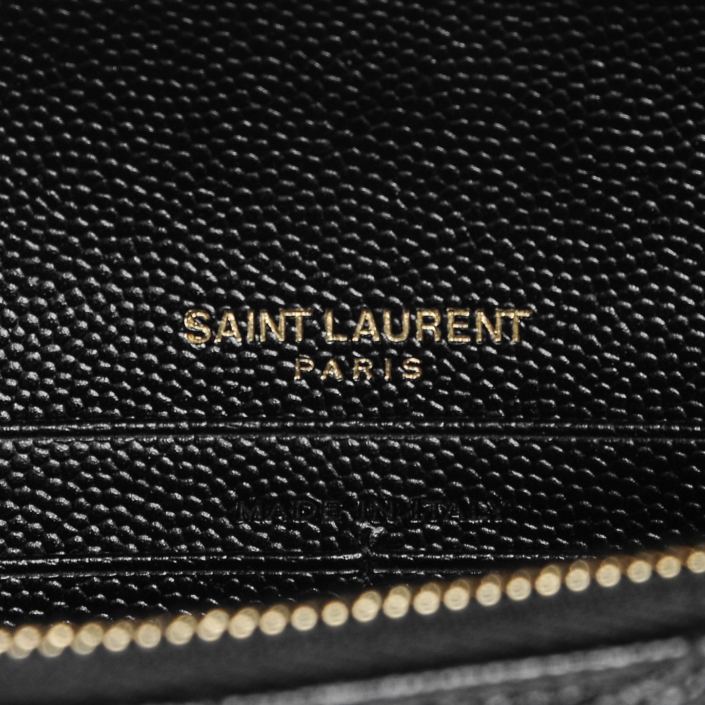 Grain De Poudre Matelasse Chevron Monogram Chain Wallet Black