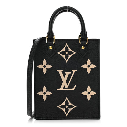 Louis Vuitton Empreinte Monogram Giant Petit Sac Plat Black Beige 1 of 10