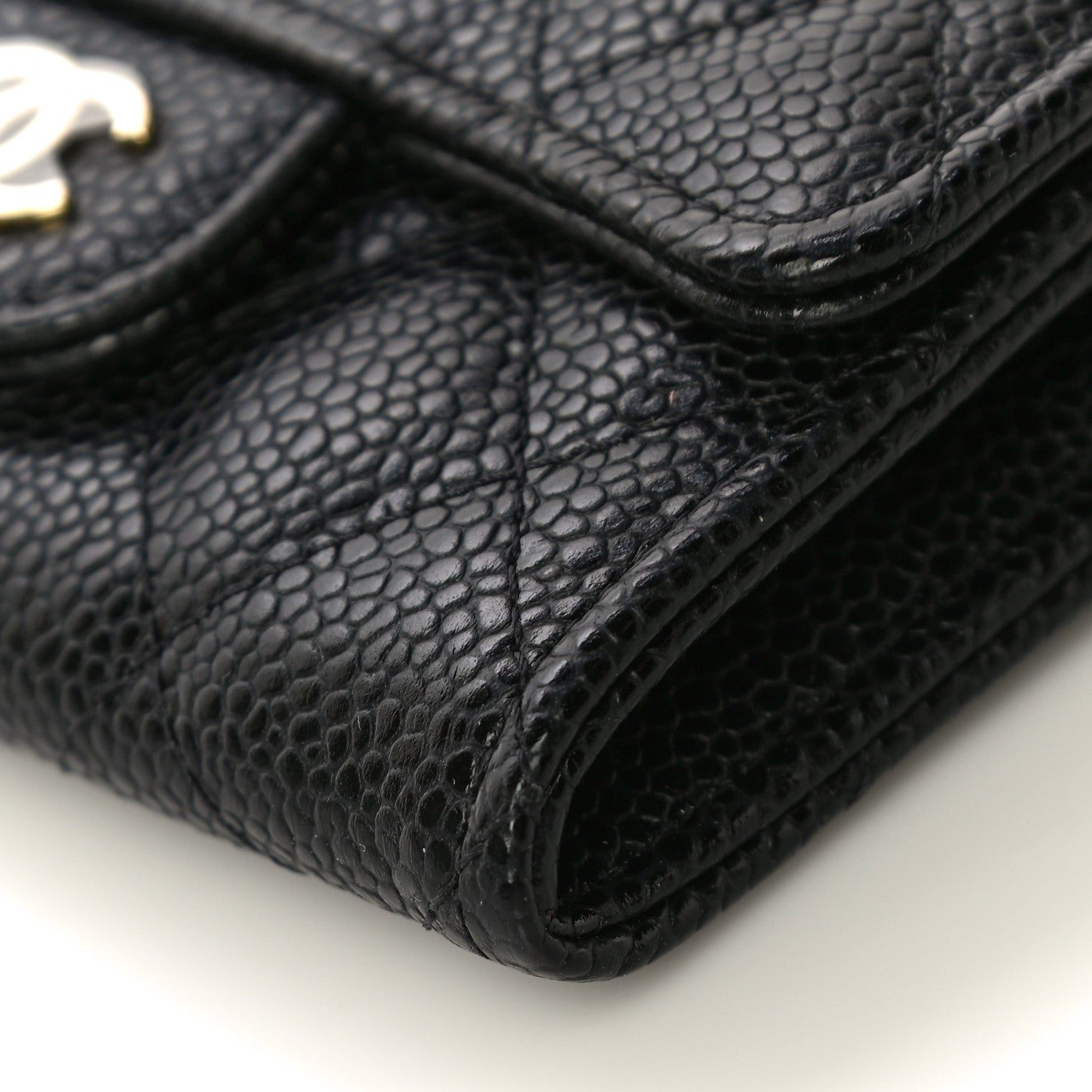 Chanel Caviar Quilted Flap Card Holder Wallet Black 11 of 12