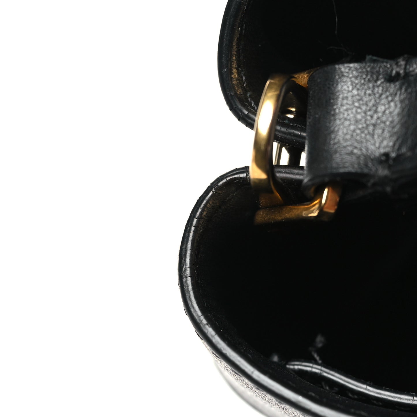 Smooth Calfskin Supervee Top Handle Bag Black