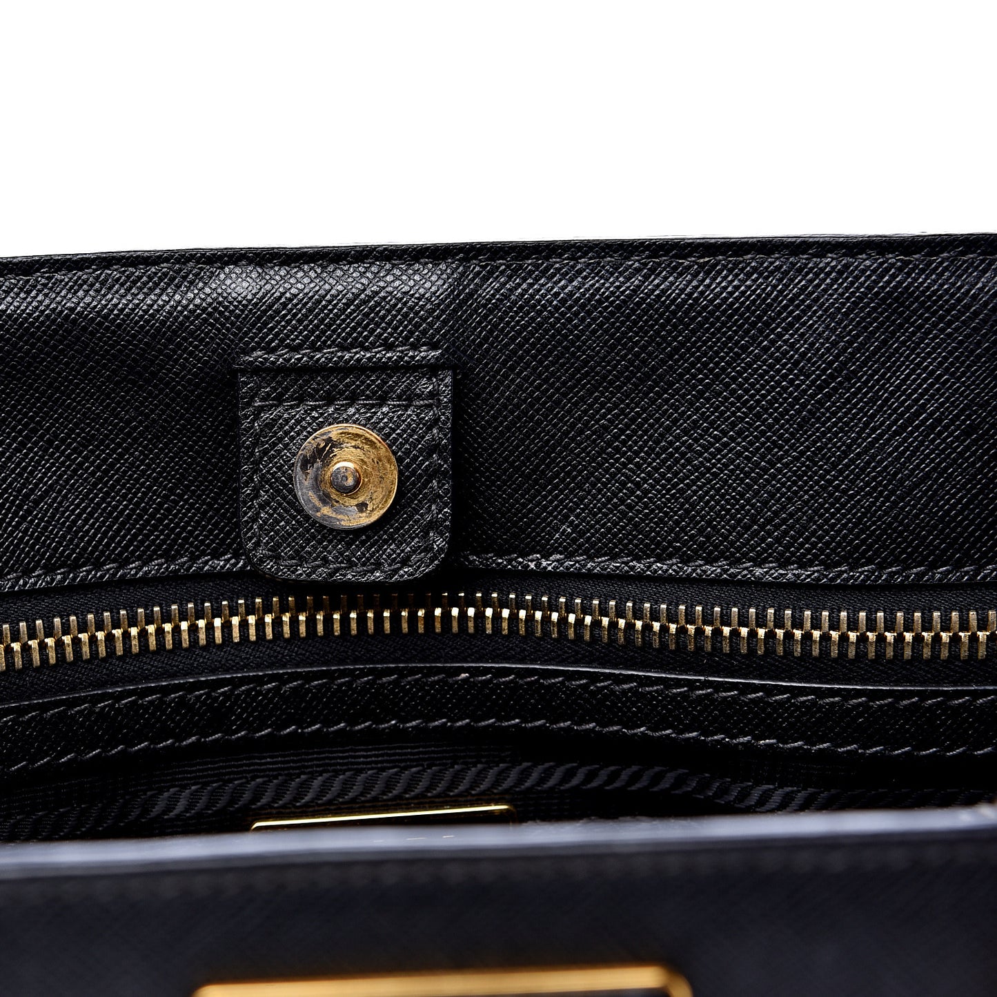 Saffiano Lux Medium Tote Black