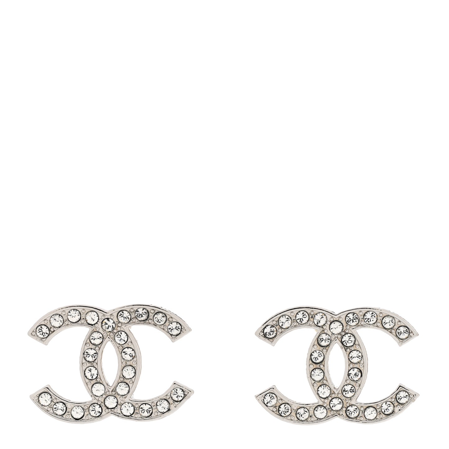 Crystal Timeless CC Earrings Silver