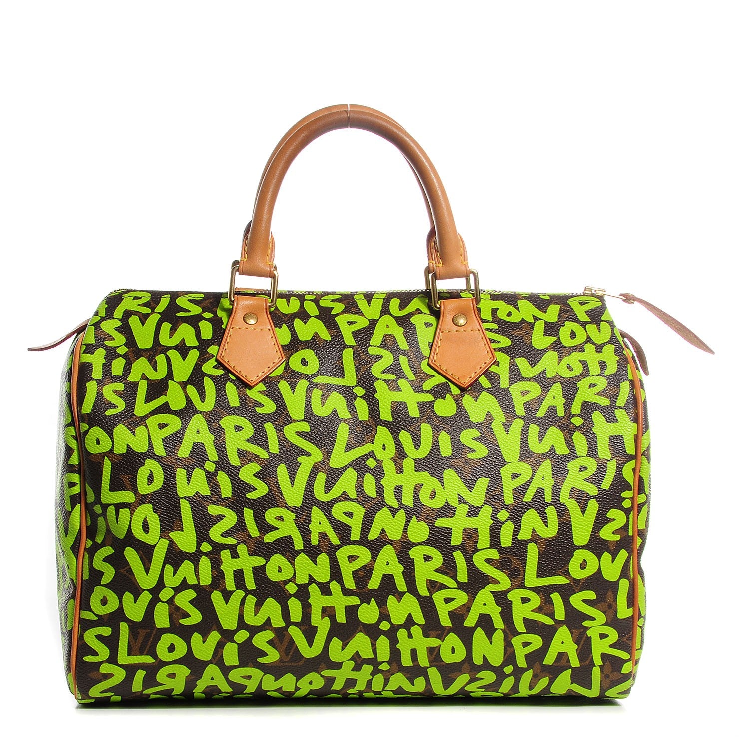 Louis Vuitton Monogram Graffiti Speedy 30 Green 1 of 7