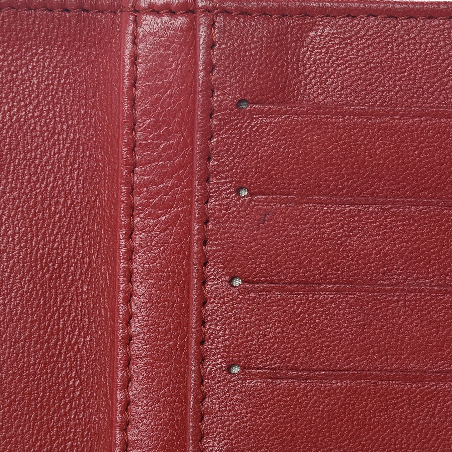Lambskin Quilted Zipped Pocket Wallet Red