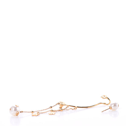 Christian Dior Pearl Shiny-D Earring Gold 3 of 5