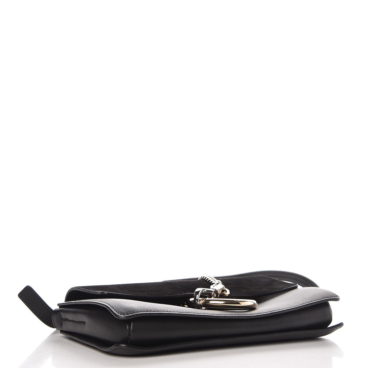 Chloe Suede Calfskin Small Faye Shoulder Bag Black 4 of 7