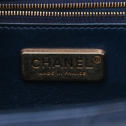 Chanel Matte Alligator Jumbo Single Flap Blue 6 of 12