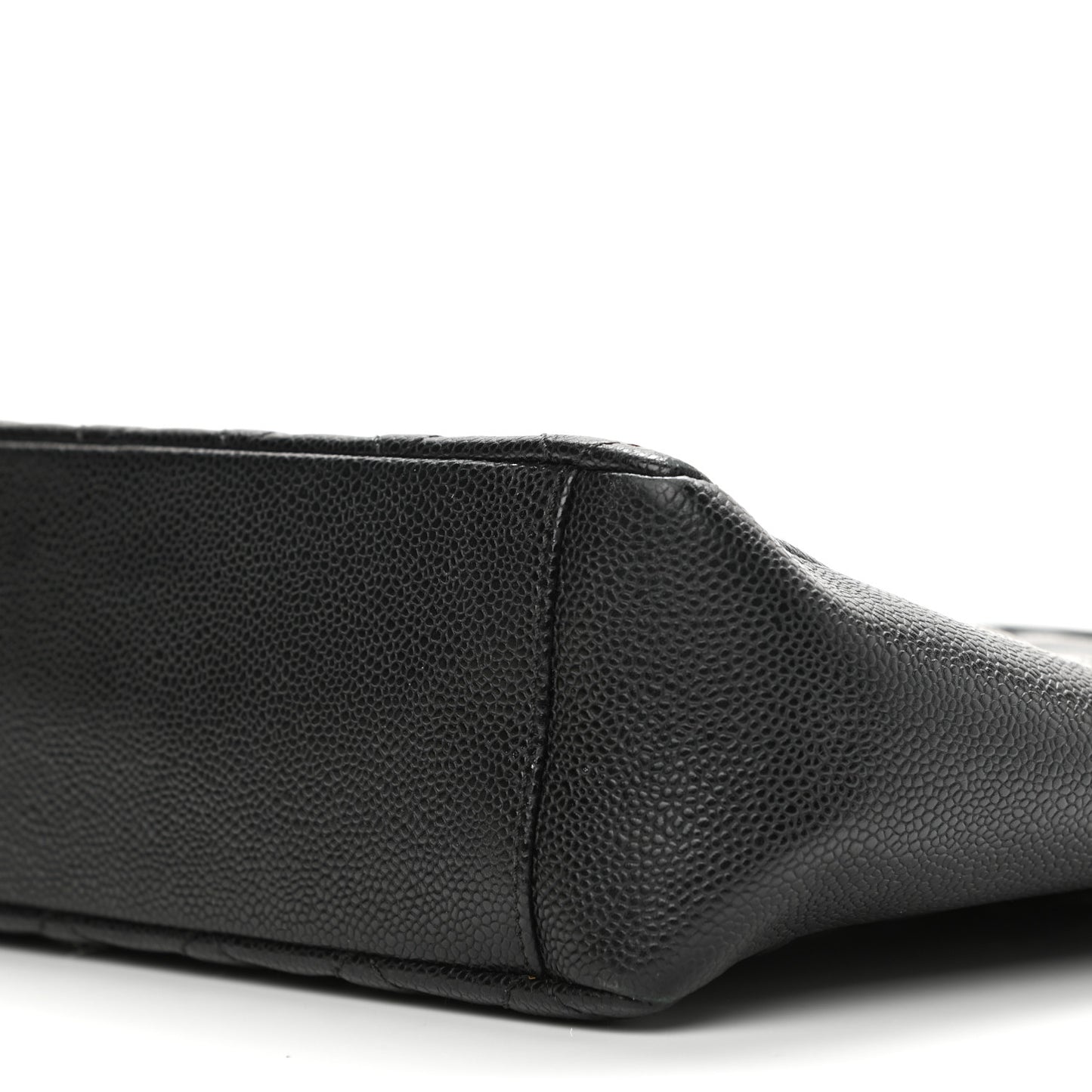 Caviar Quilted Petit Shopping Tote PST Black