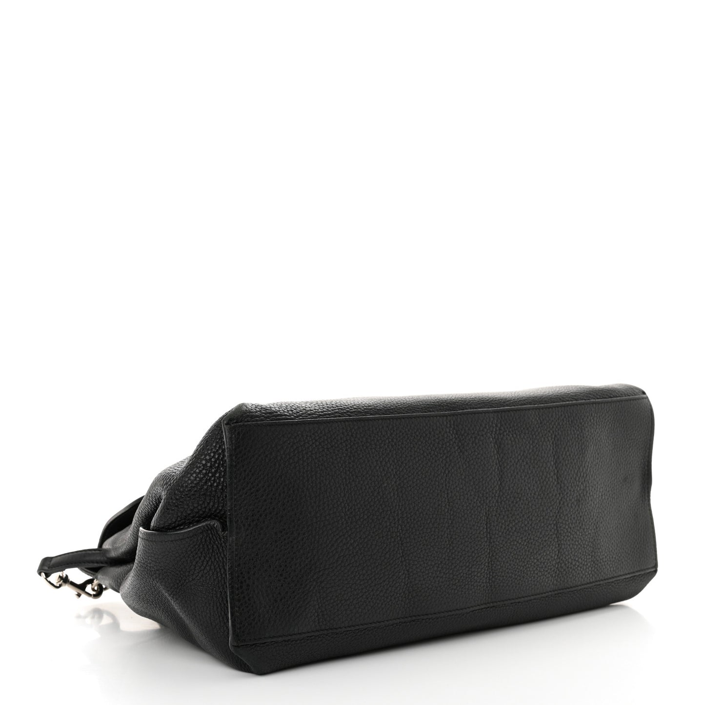 Cellarius Calfskin Large Bamboo Daily Top Handle Bag Black