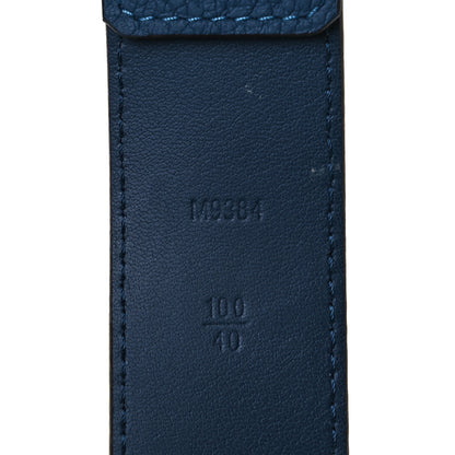 Louis Vuitton Taurillon 35mm Pont Neuf Belt 100 40 Blue 4 of 5