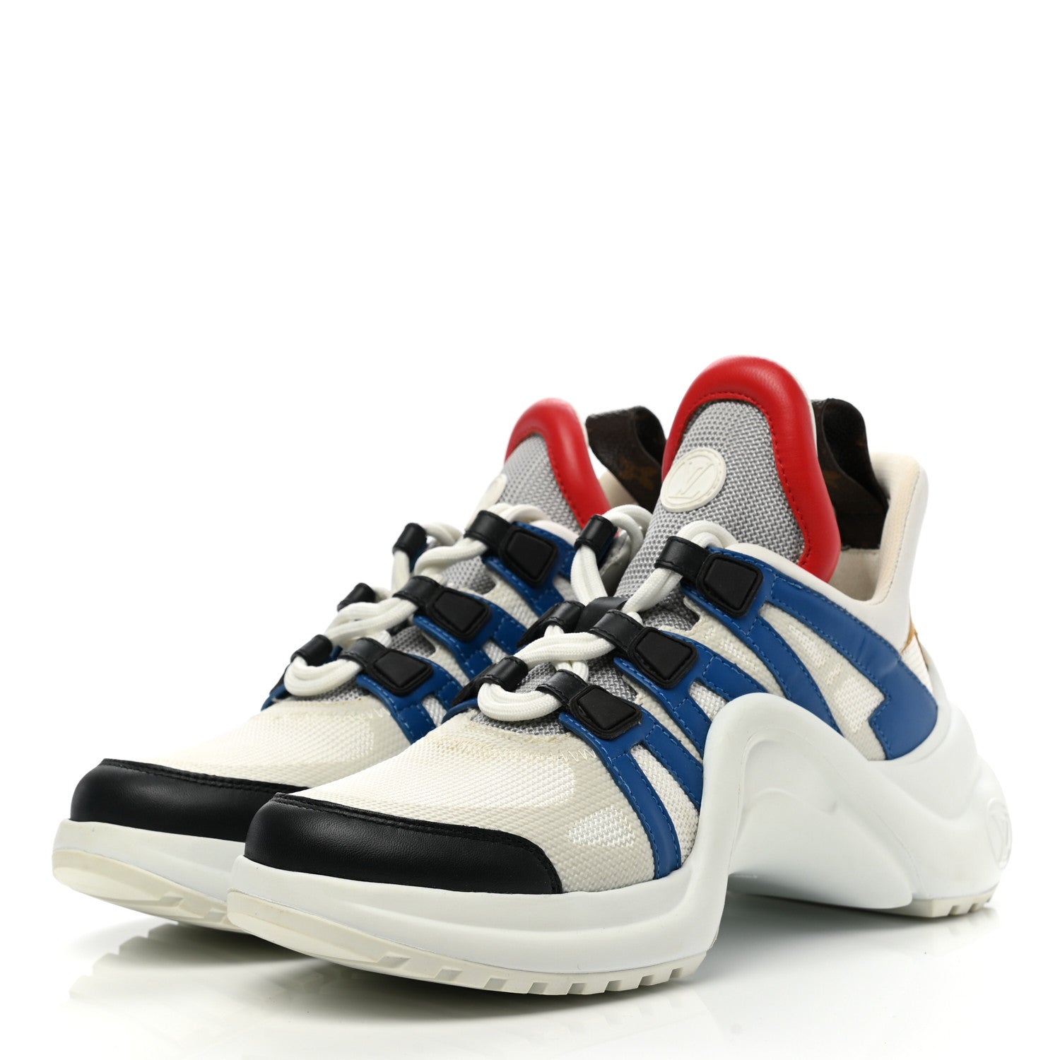 Louis Vuitton Calfskin Technical Nylon LV Archlight Sneakers 36 Electric Blue 3 of 9