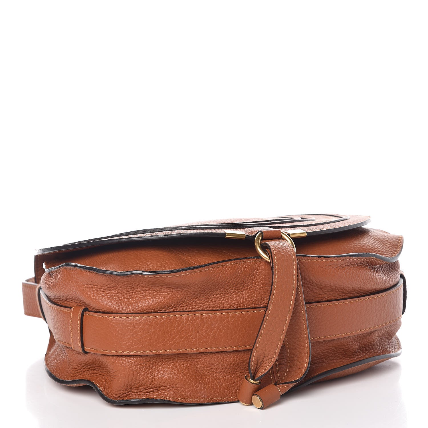 Chloe Calfskin Medium Marcie Round Crossbody Bag Tan 4 of 10
