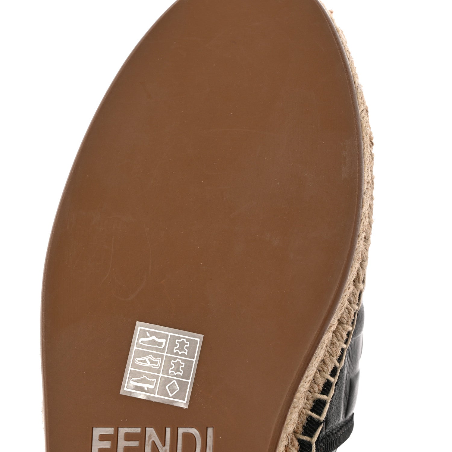 Fendi Nappa FF Embossed Espadrilles 41 Black 9 of 11