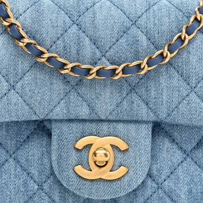 Chanel Denim Quilted Mini Pearl Crush Flap Blue 7 of 10