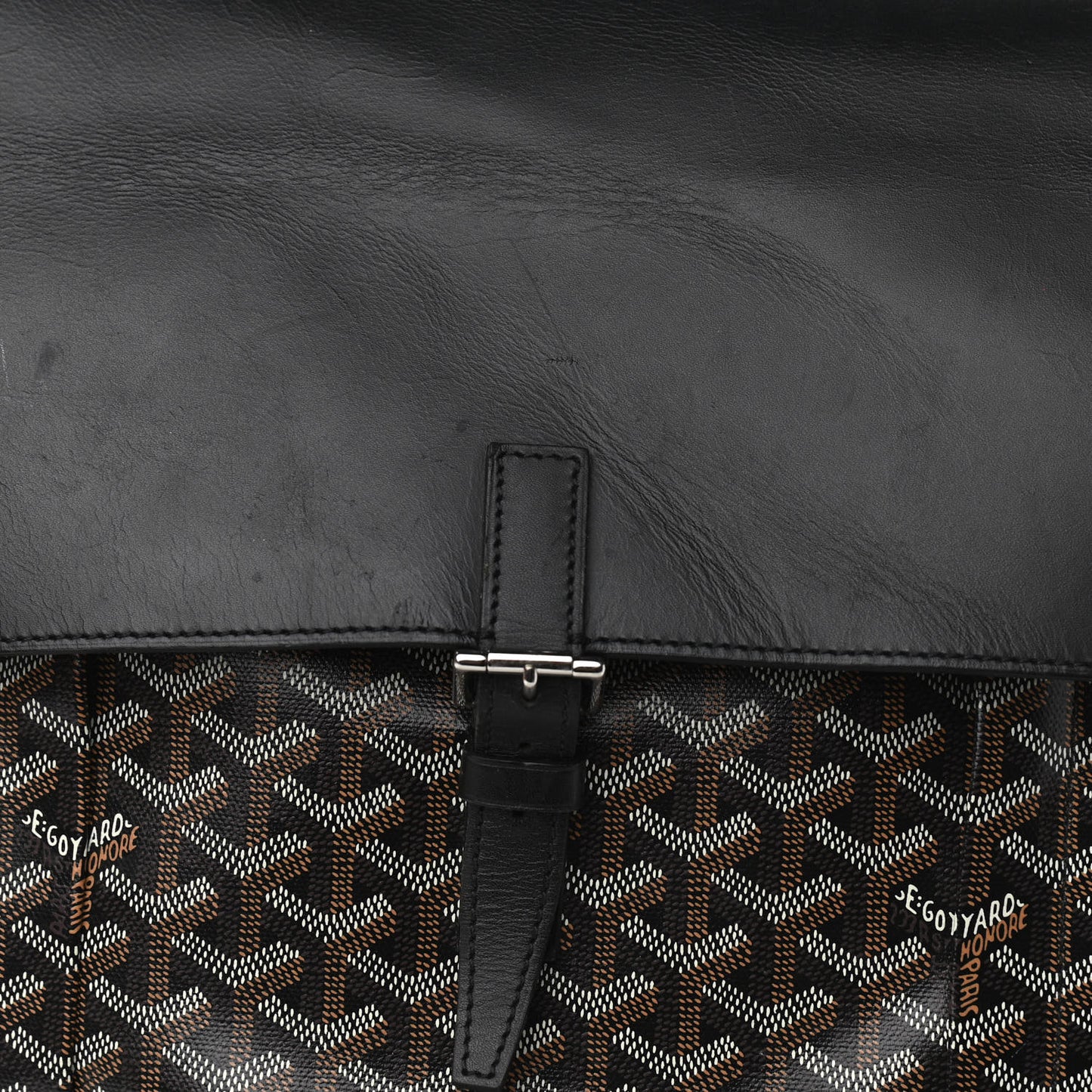 Goyardine Calfskin Alpin MM Backpack Black