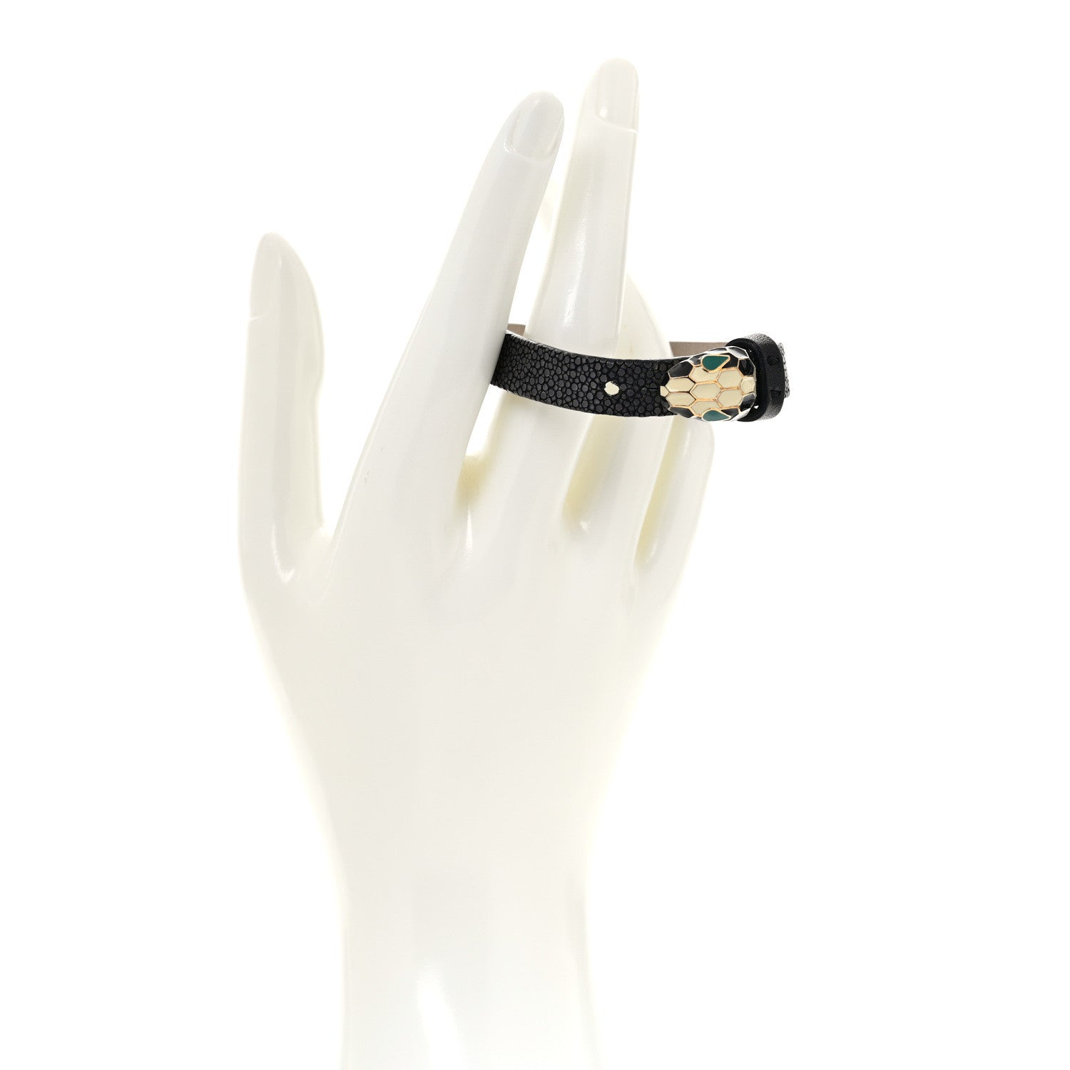 Bulgari Galuchat Serpenti Forever Bracelet S Black 2 of 5